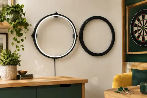 Éclairage LED noir Winmau avec bordure circulaire Pro Line pour cible de fléchettes